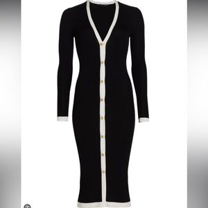 Alice + Olivia Alcina Rib-Knit Sweater Dress